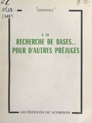 cover image of À la recherche de bases... pour d'autres préjugés